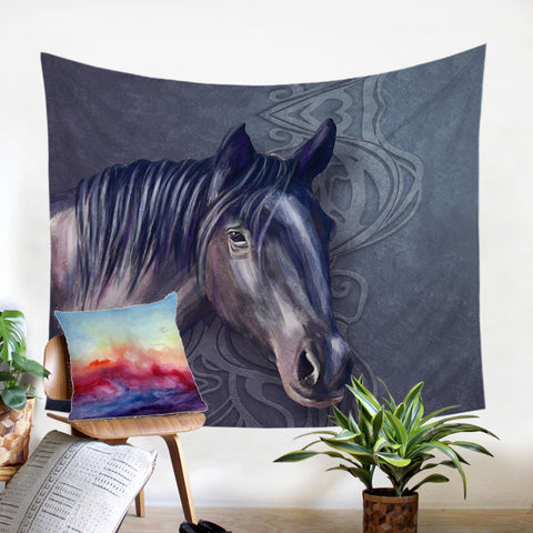 Image of Horse Gray SW2190 Tapestry