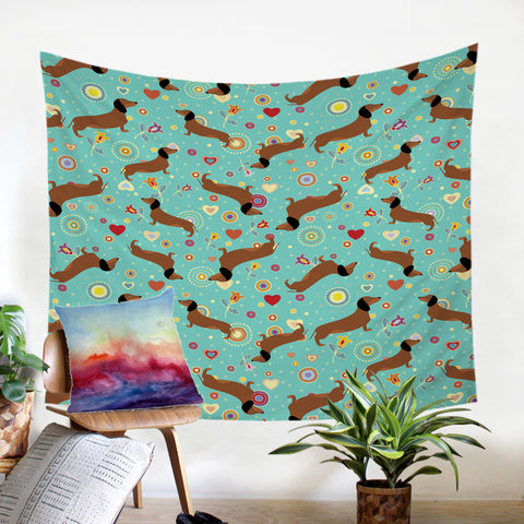 Image of Dachshund Patterns SW2489 Tapestry