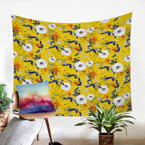 Flower Patterns Yellow SW2171 Tapestry