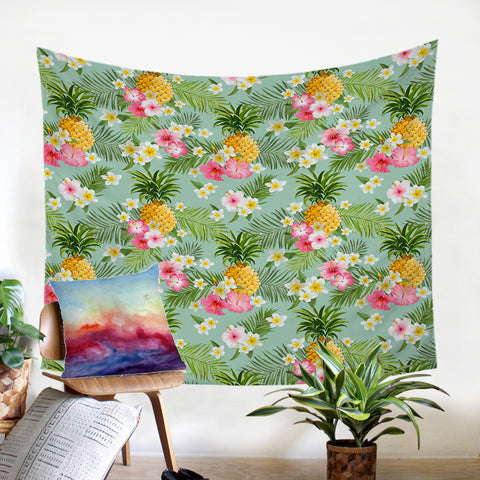 Image of Pineapple & Flower SW2316 Tapestry
