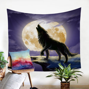 Moon Wolf SW2031 Tapestry