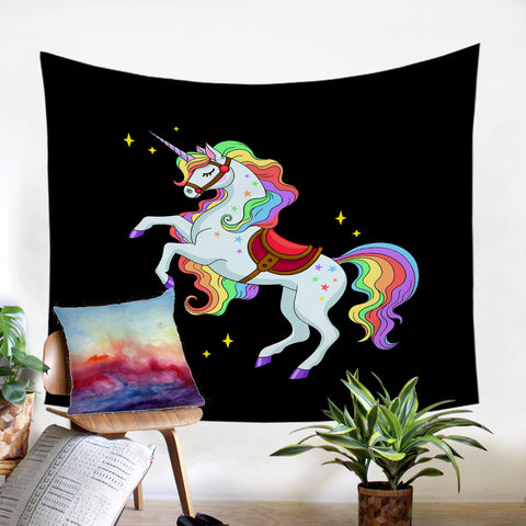 Image of Rainbow Unicorn SW1757 Tapestry