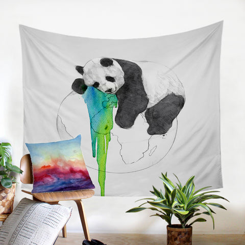 Image of Snoozing Panda SW2476 Tapestry