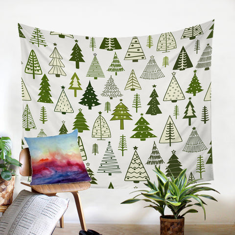 Image of Pine Pattern SW2336 Tapestry