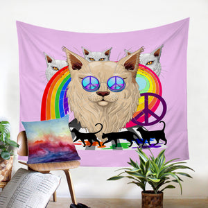 Peace Cat SW2085 Tapestry