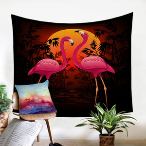 Sunset Flamingos SW1617 Tapestry