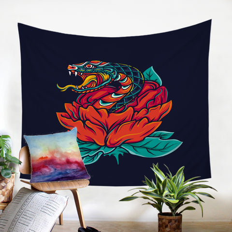 Image of Snake & Flower SW2036 Tapestry