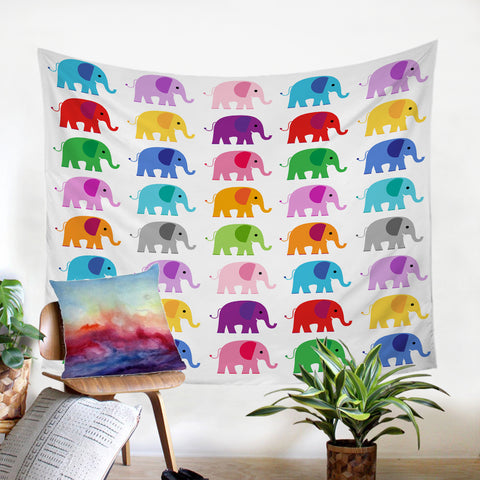 Image of Elephant Stickers SW2061 Tapestry