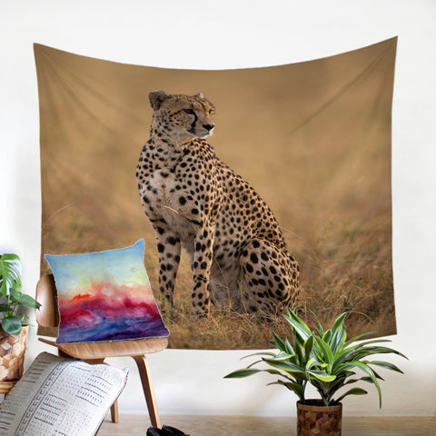 Image of 3D Leopard SW2515 Tapestry