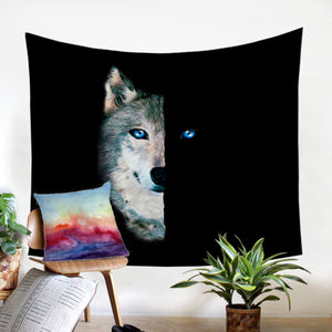 Half Wolf SW1675 Tapestry