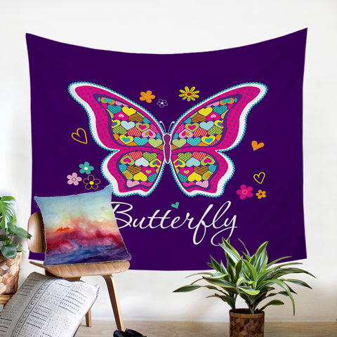 Image of Flowery Butterfly SW2487 Tapestry