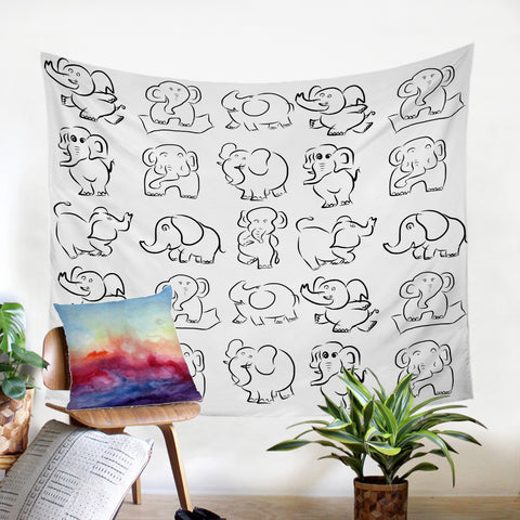 Image of Fun Elephant SW2001 Tapestry