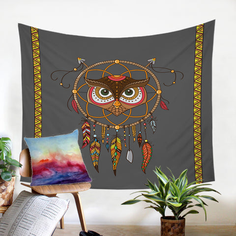 Image of Owl Dream Catcher SW2378 Tapestry