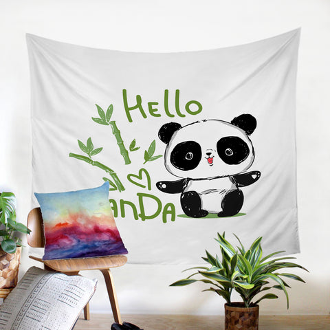 Image of Hello Panda SW2383 Tapestry