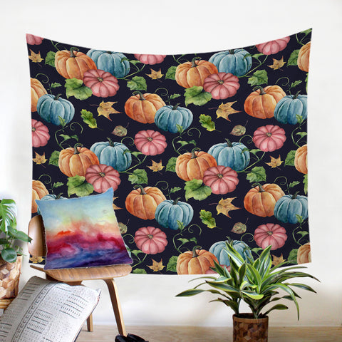 Image of Colorful Pumpkins SW2176 Tapestry