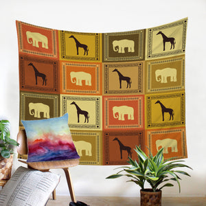 Giraffe & Elephant Boxes SW1994 Tapestry
