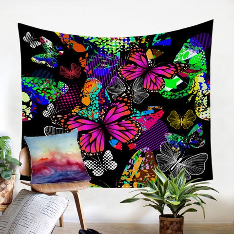 Image of Hectic Butterflies SW2228 Tapestry