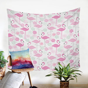 Flamingos & Flowers SW2245 Tapestry