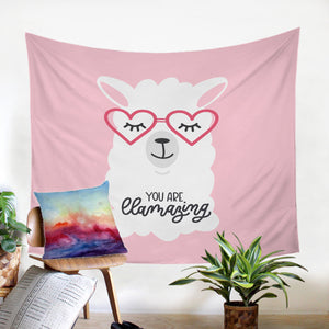 Llamazing Pink SW1621 Tapestry