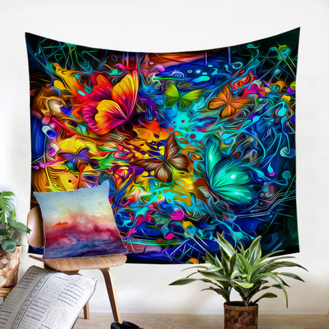 Image of 3D Hallucinating Butterflies SW2253 Tapestry