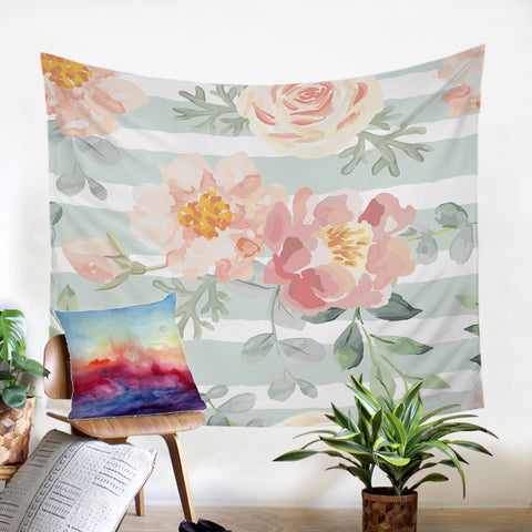 Image of Watercolored Flower SW2409 Tapestry