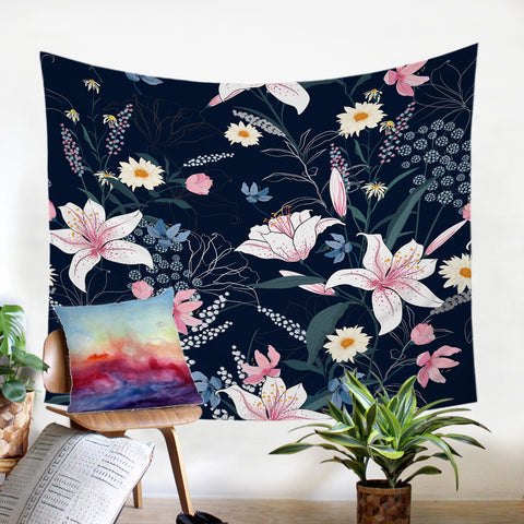 Image of White Orchid SW2319 Tapestry