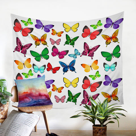 Image of Colorful Butterflies SW1898 Tapestry