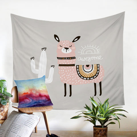 Image of Awesome Llama SW1904 Tapestry