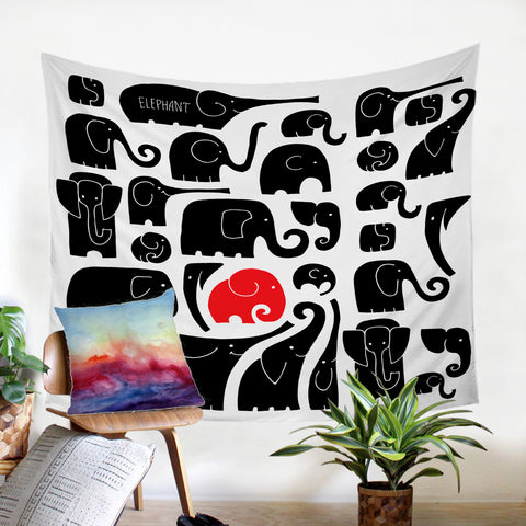 Image of Elephant Pattern SW2020 Tapestry