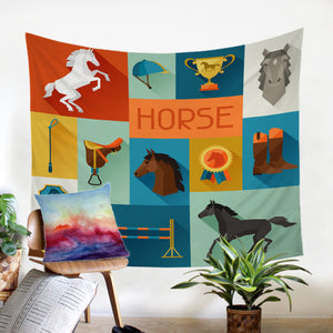 Horse Rider Icons SW2000 Tapestry