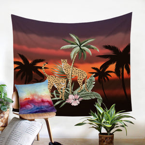 Sunset Leopards SW2513 Tapestry
