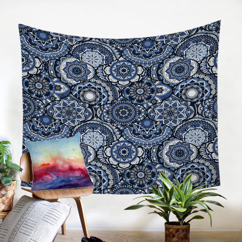 Image of Blue Rings SW2238 Tapestry