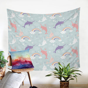 Rainbow Narwhal SW2194 Tapestry