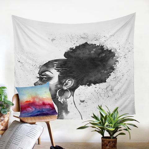 Image of Afro-Textured Lady SW2078 Tapestry