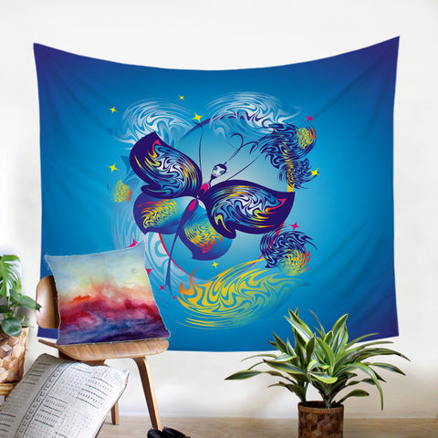 Image of Humanoid Butterfly SW2054 Tapestry