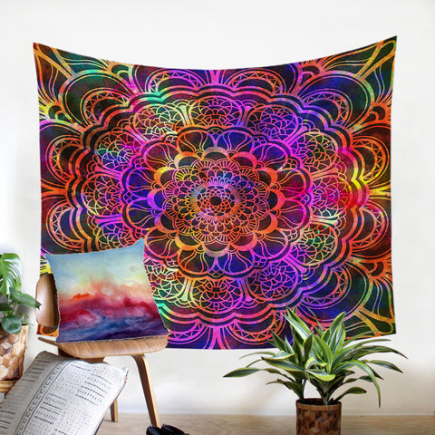 Image of Colorful Mandala SW2193 Tapestry