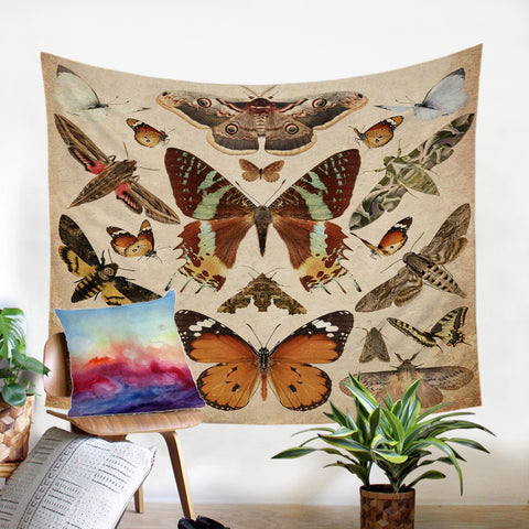 Image of Moth Motif SW1893 Tapestry