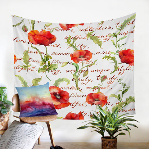 Image of Poppy Letter SW2342 Tapestry