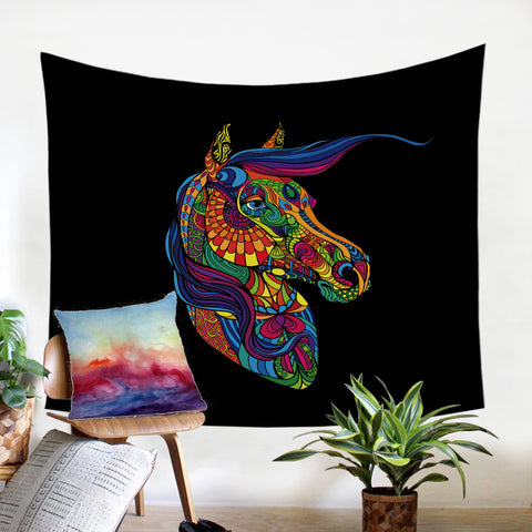 Image of Stylized Horse SW2066 Tapestry