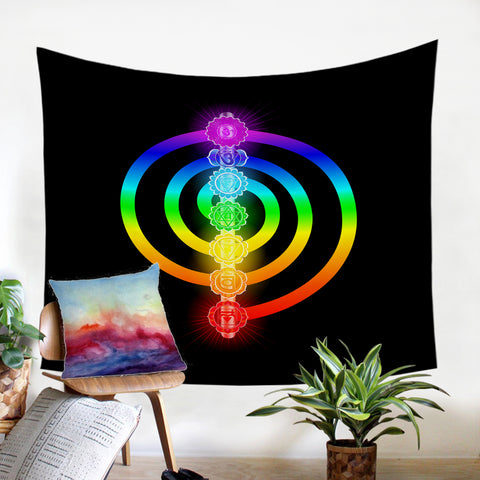 Image of Rainbow Chakras SW2396 Tapestry