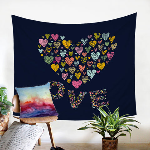 Image of Heart Pattern Love SW2181 Tapestry