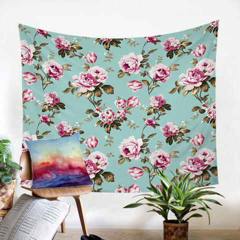 Image of Pink Roses SW2242 Tapestry