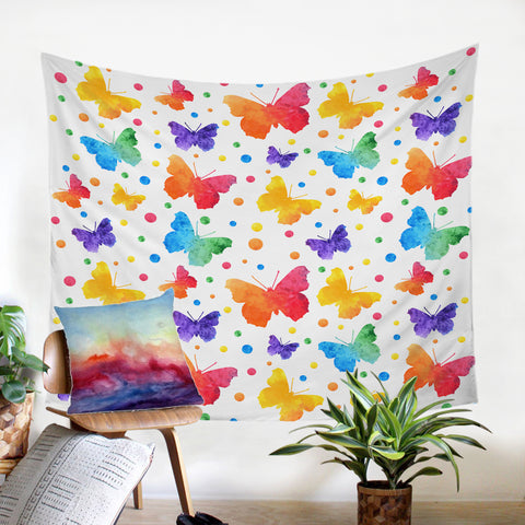 Image of Colorful Butterflies SW1842 Tapestry