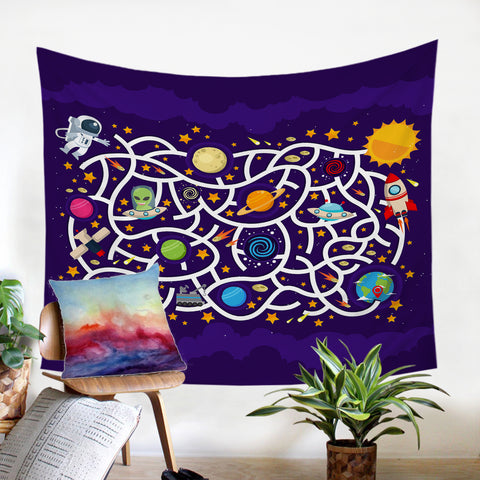 Image of Space Maze SW1711 Tapestry