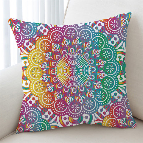 Image of Colorblend Mandala Wheel Cushion Cover - Beddingify