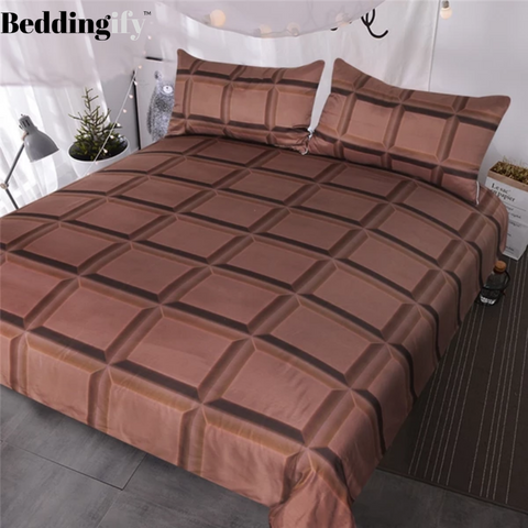 Image of Chocolate Bar Comforter Set - Beddingify