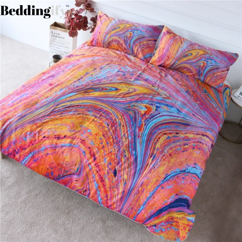 Colorful Marble Bedding - Beddingify