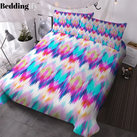 Image of Colorful Striped Comforter Set - Beddingify