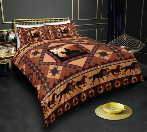 Image of Brown Cowboy Themed Bedding Set - Beddingify