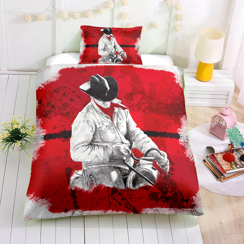 Image of Red Cowboy Bedding Set - Beddingify